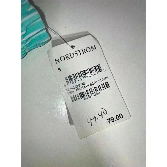 Chelsea28 Smocked One Piece Swimsuit Color Teal Size S - Picture 8 of 12